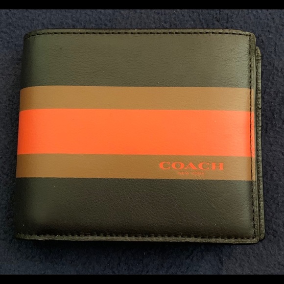 coach navy blue wallet